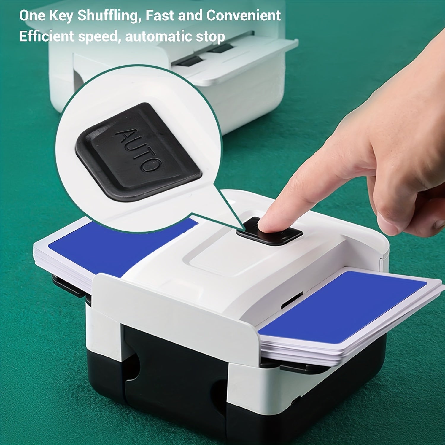NNETM Automatic Card Shuffler – Silent Fast Charging Poker & Bridge Shuffling Machine